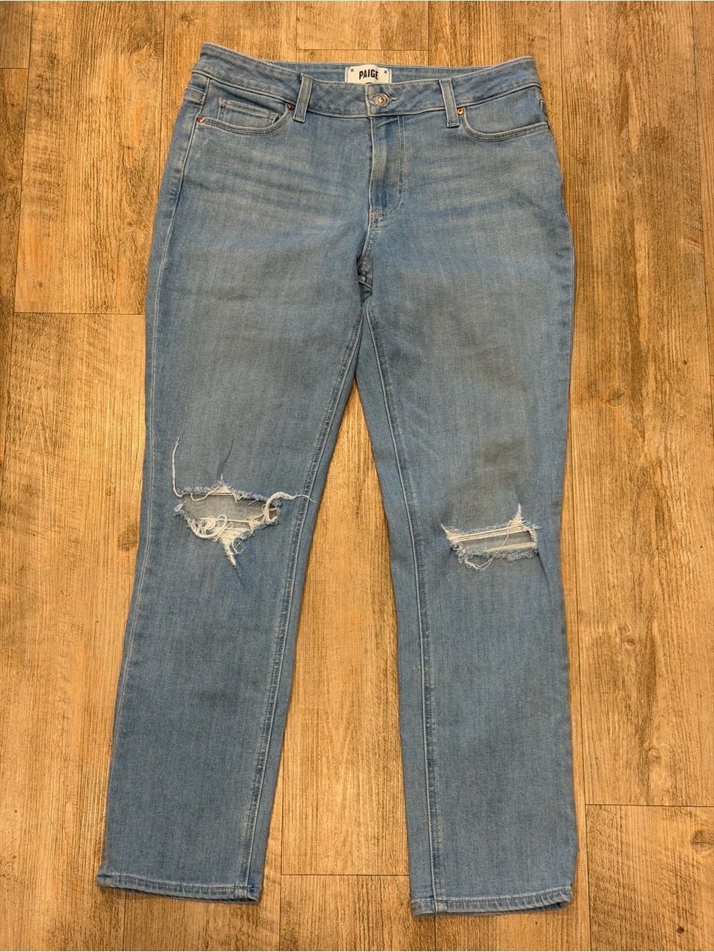PAIGE Bridgette Distressed Crop Denim